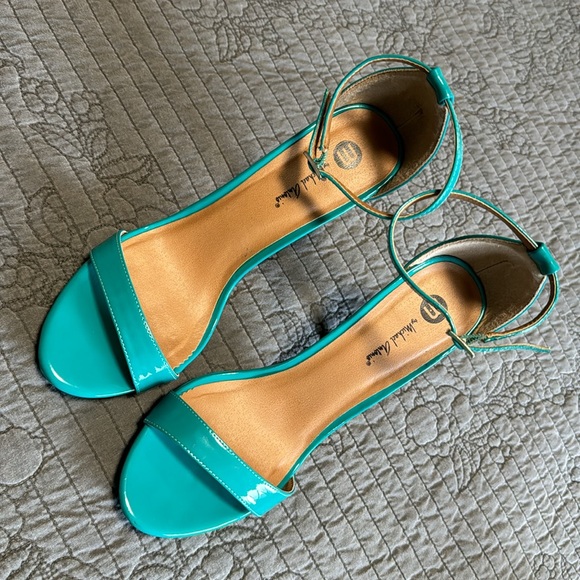 Michael Antonio teal stiletto heels - Picture 2 of 8